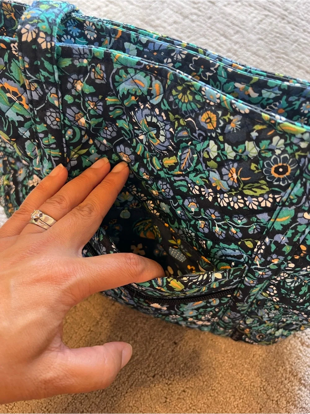 Vera Bradley Houseplant Print Shoulder Tote